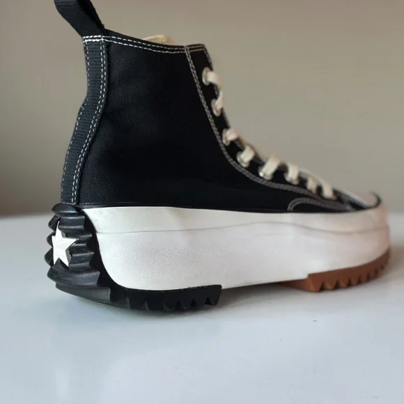 Converse Run Star Hike Hi Black Platform Sneakers - Picture 3 of 16